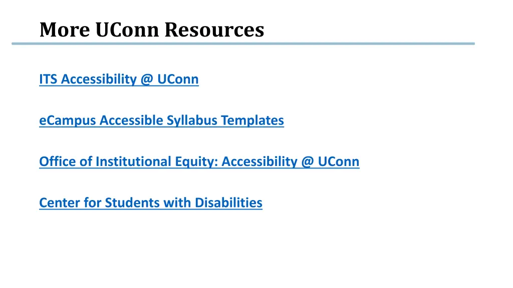 more uconn resources