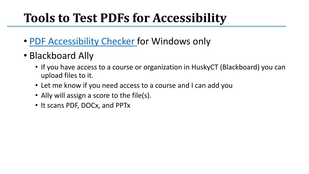 tools to test pdfs for accessibility