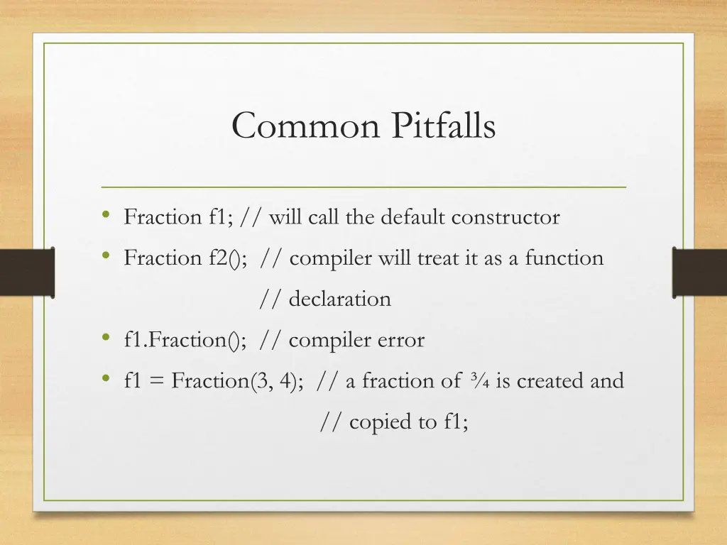 common pitfalls