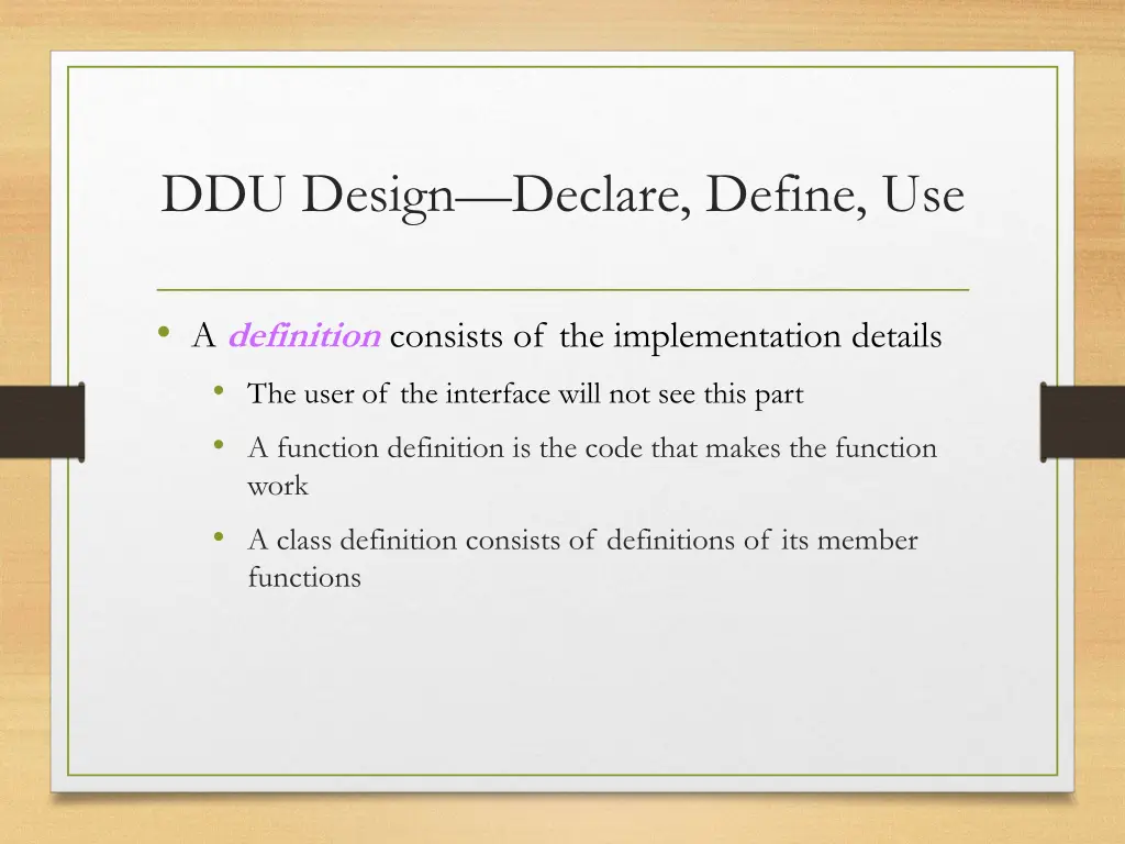 ddu design declare define use 1