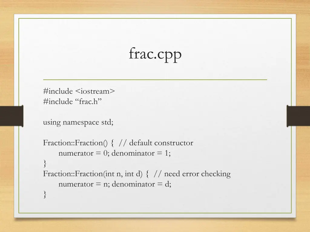 frac cpp