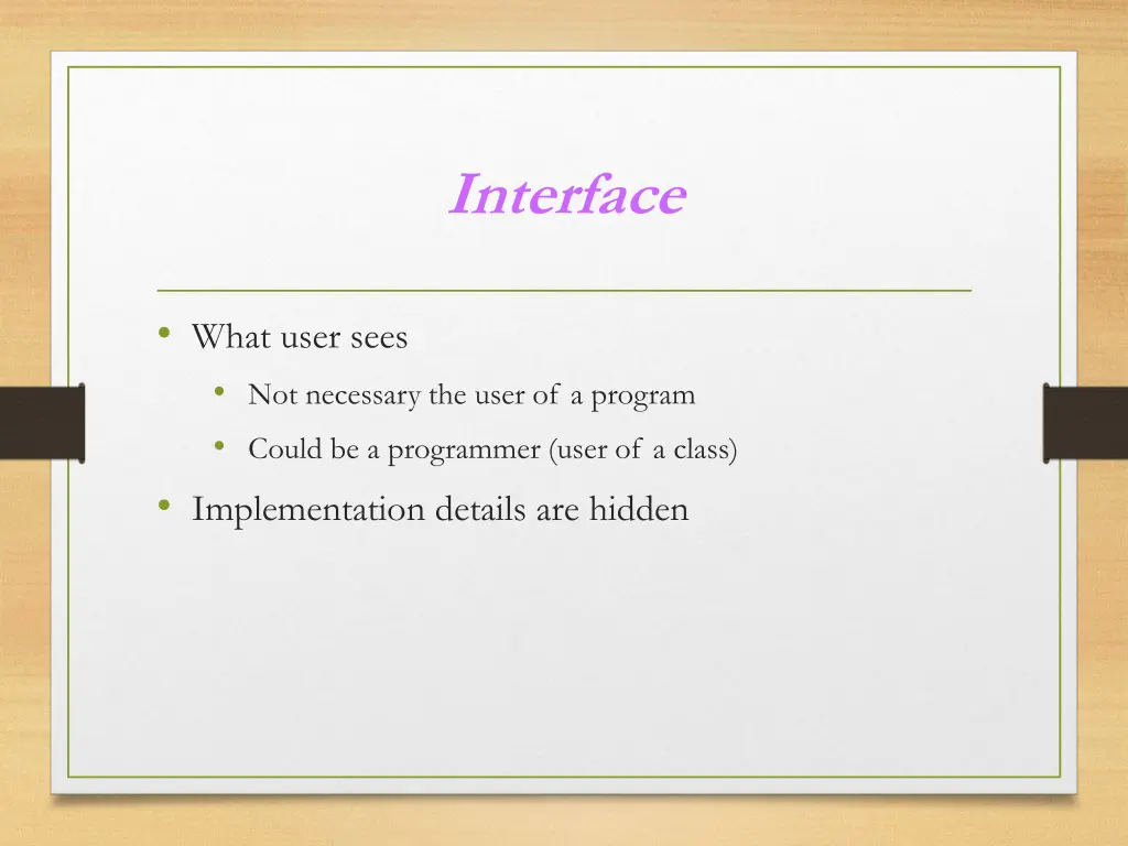 interface