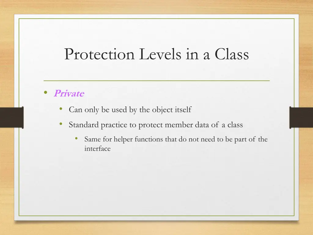 protection levels in a class 1