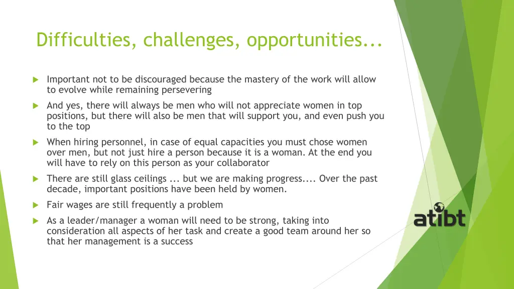 difficulties challenges opportunities
