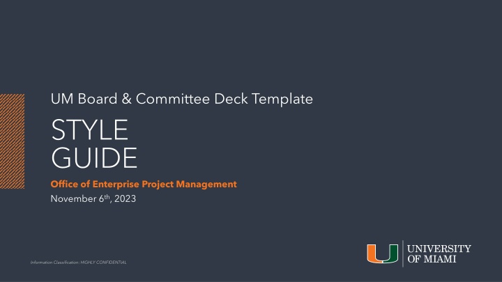 um board committee deck template