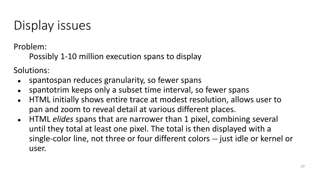 display issues