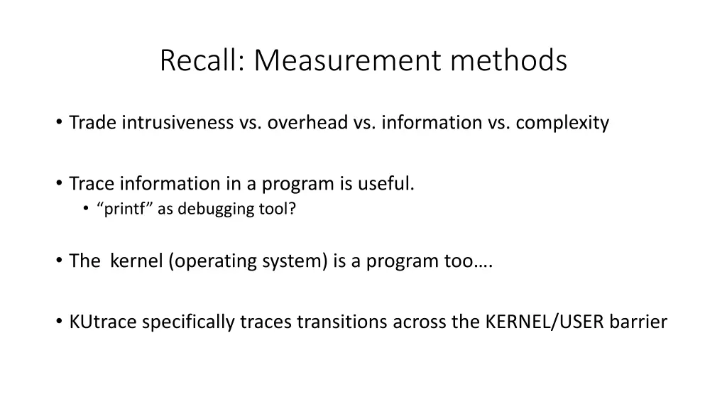 recall measurement methods
