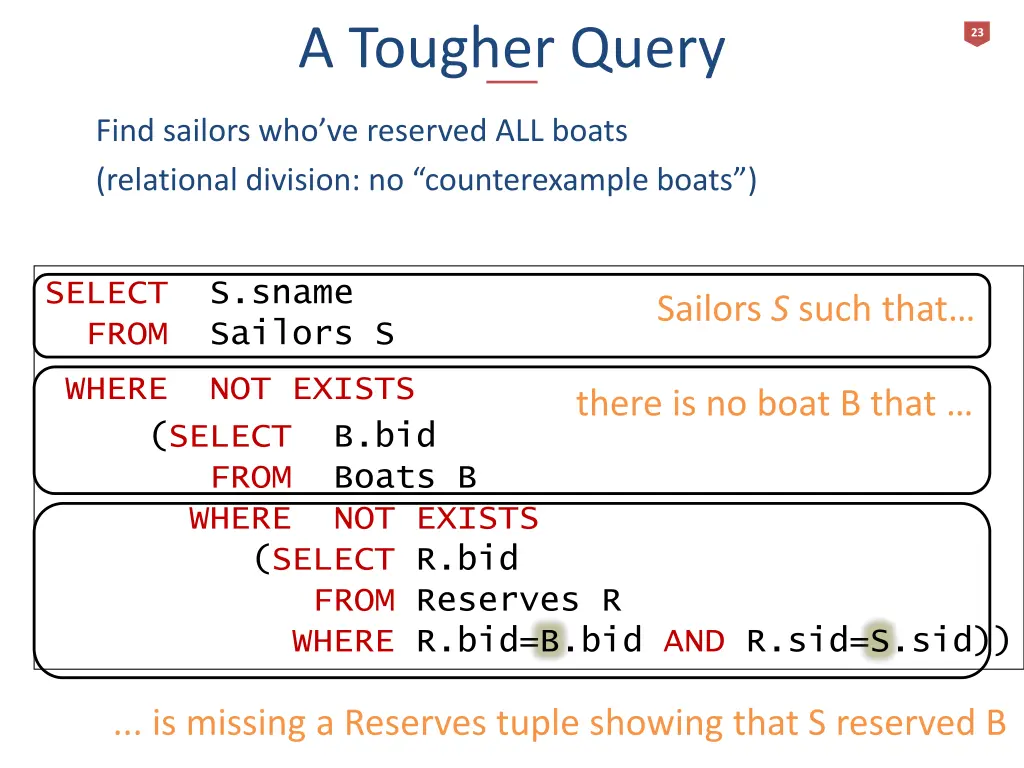 a tougher query