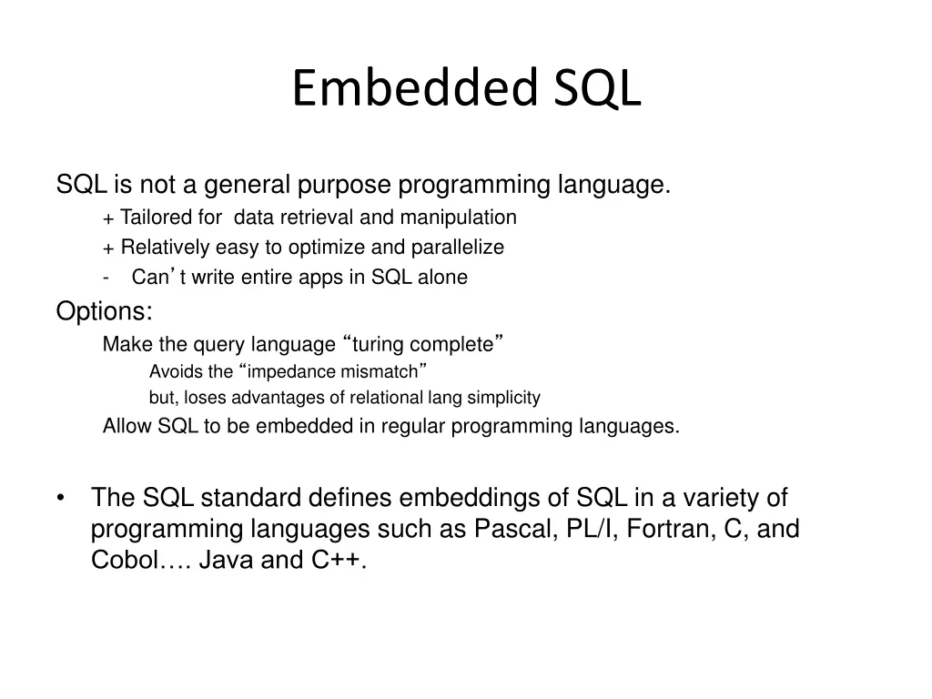embedded sql 1