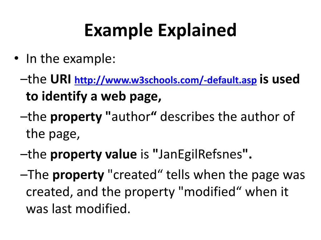 example explained