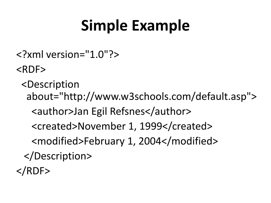 simple example