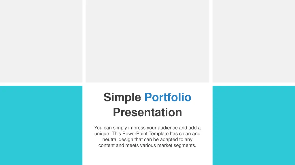 simple portfolio presentation