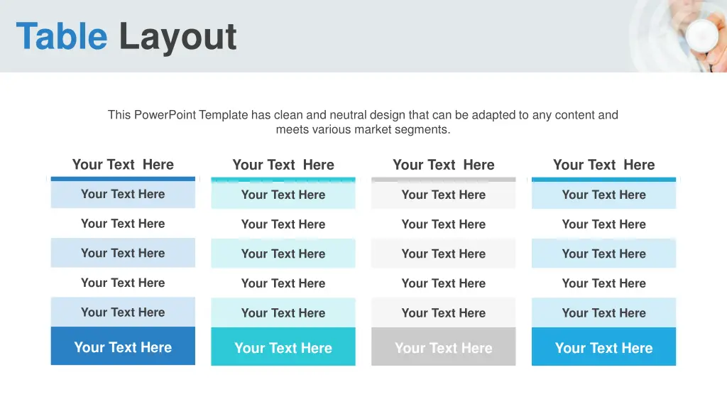 table layout