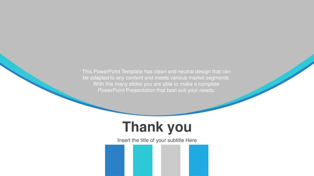 this powerpoint template has clean and neutral