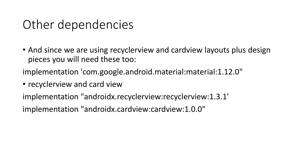 other dependencies