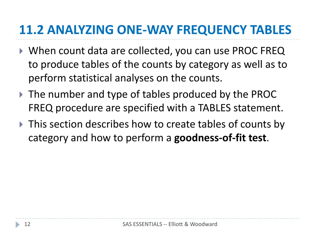 11 2 analyzing one way frequency tables