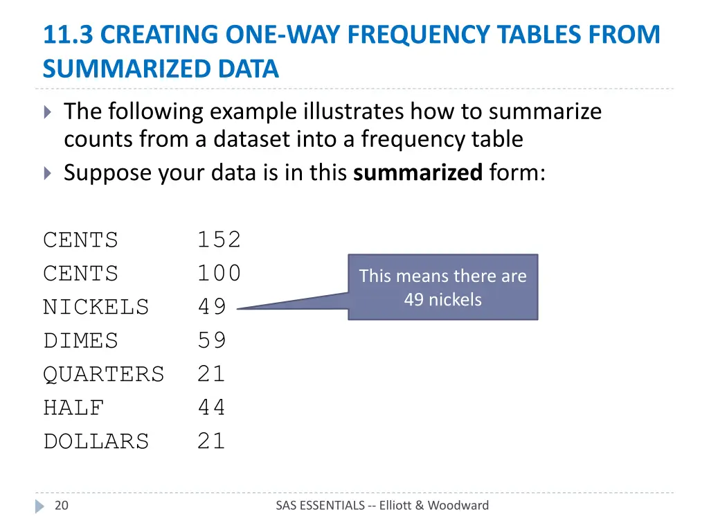 11 3 creating one way frequency tables from