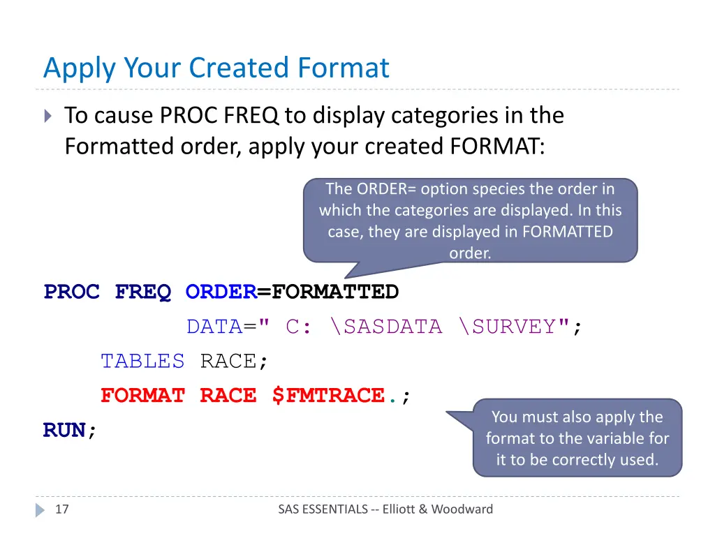 apply your created format