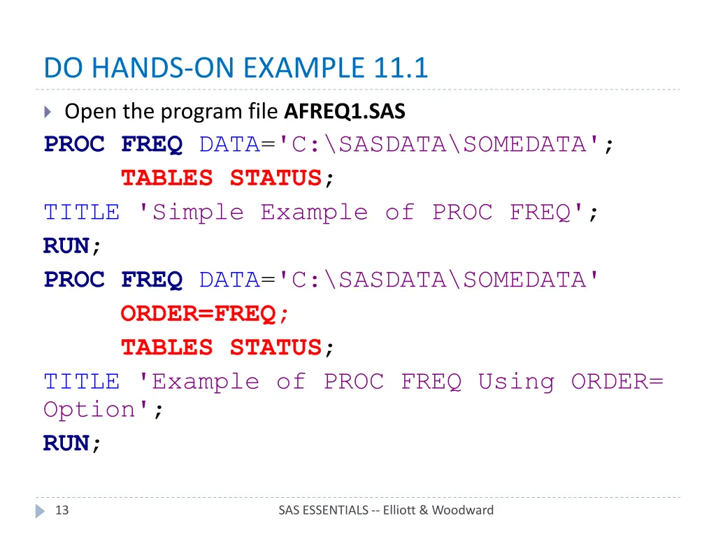 do hands on example 11 1