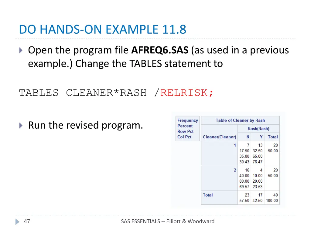 do hands on example 11 8