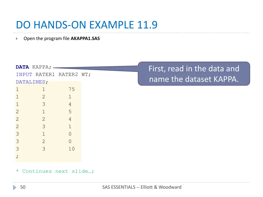 do hands on example 11 9