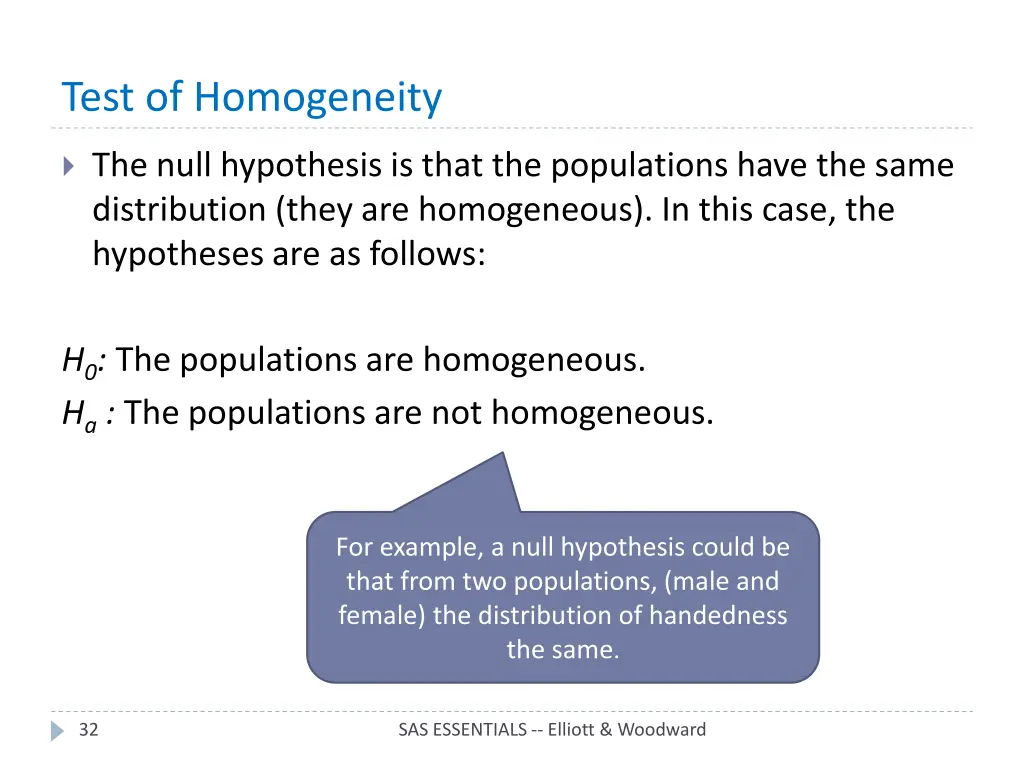 test of homogeneity