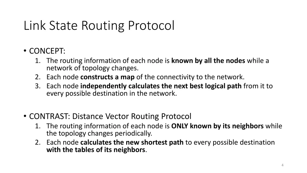 link state routing protocol