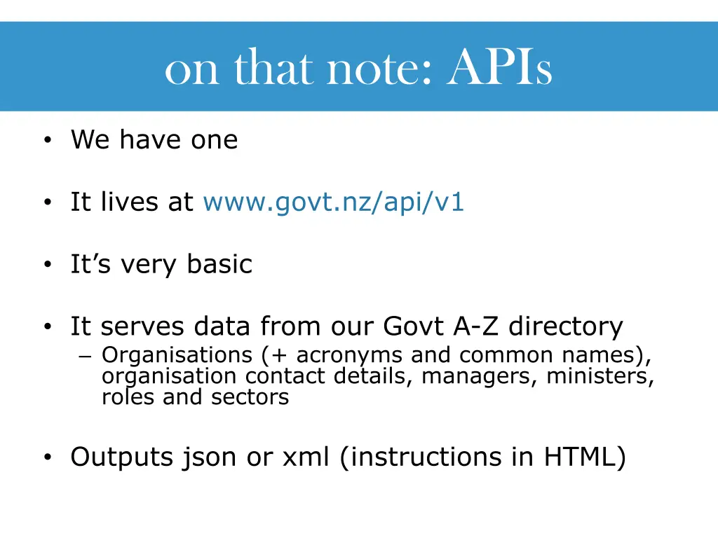 on that note apis