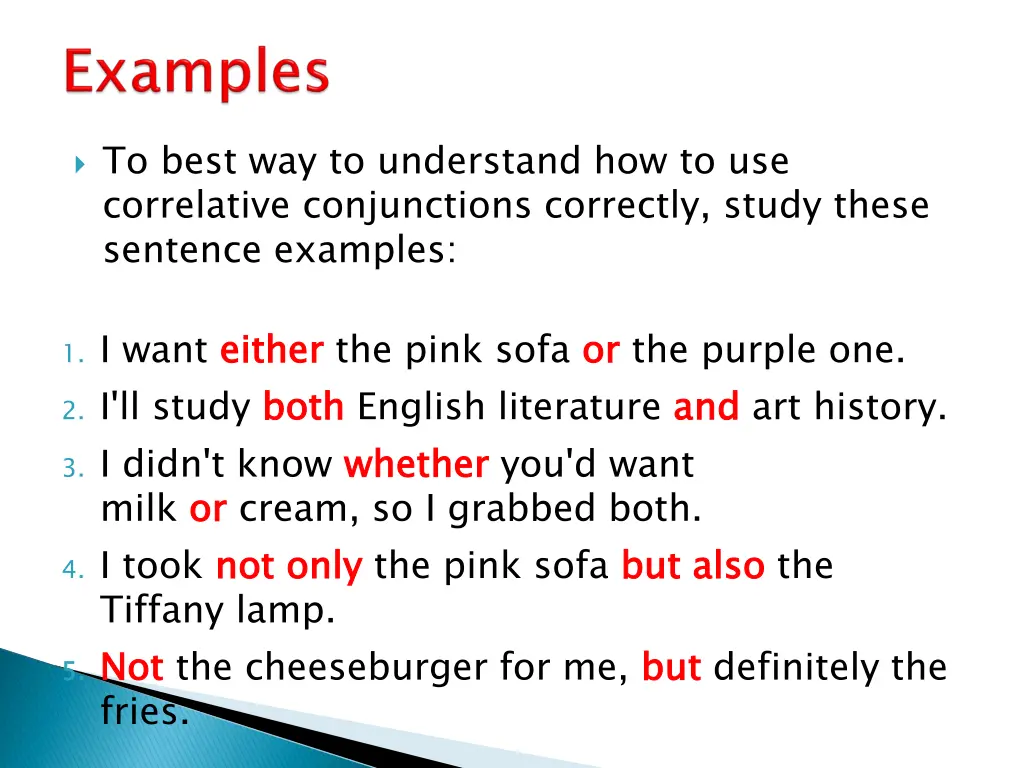 to best way to understand how to use correlative