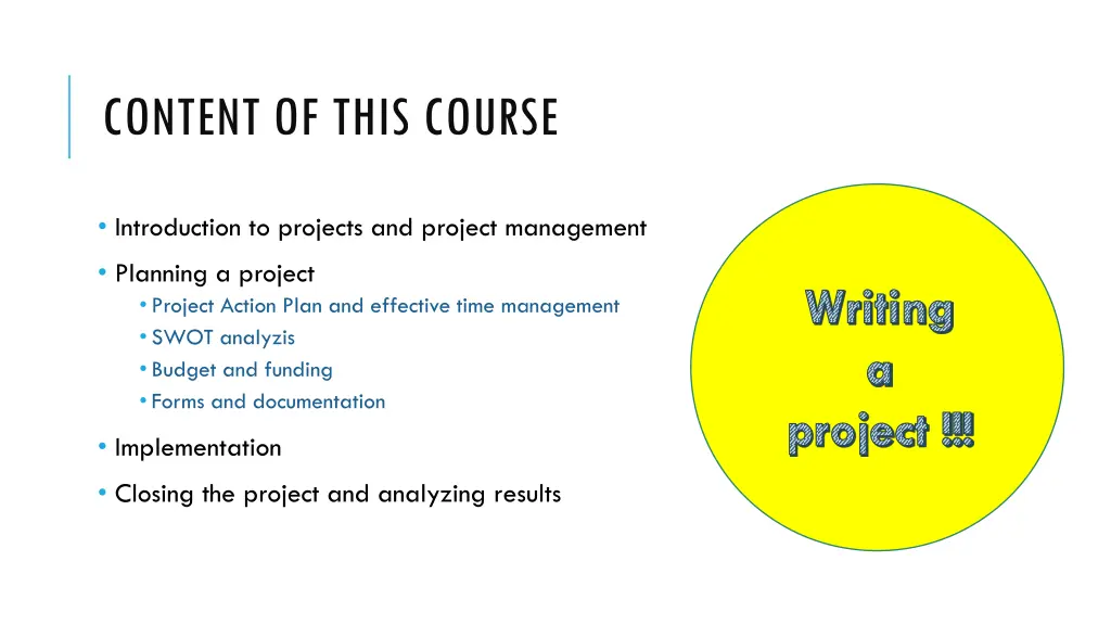 content of this course