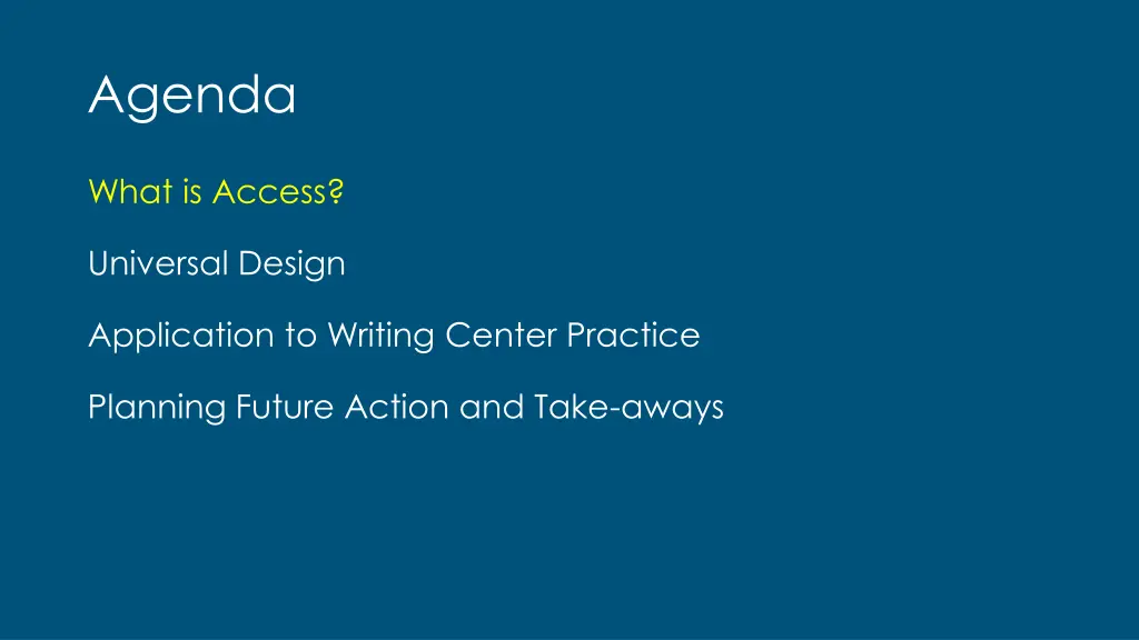 agenda 1