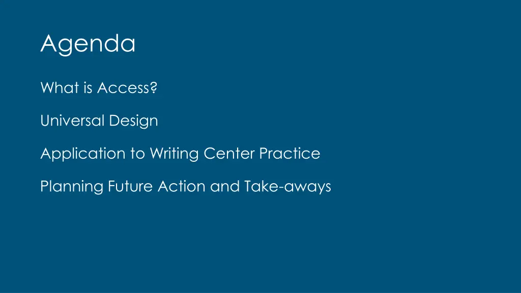 agenda