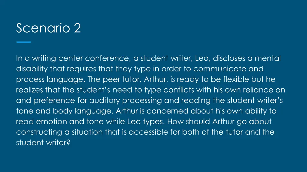 scenario 2