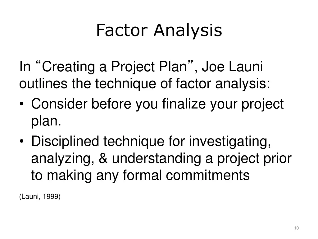 factor analysis
