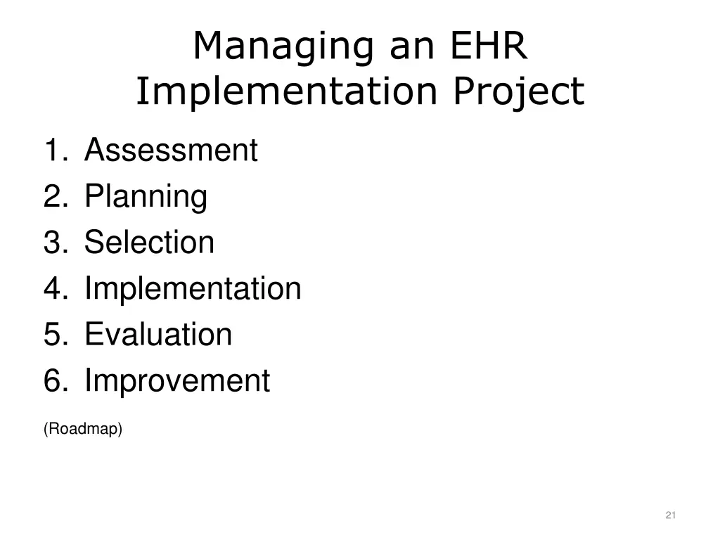 managing an ehr implementation project