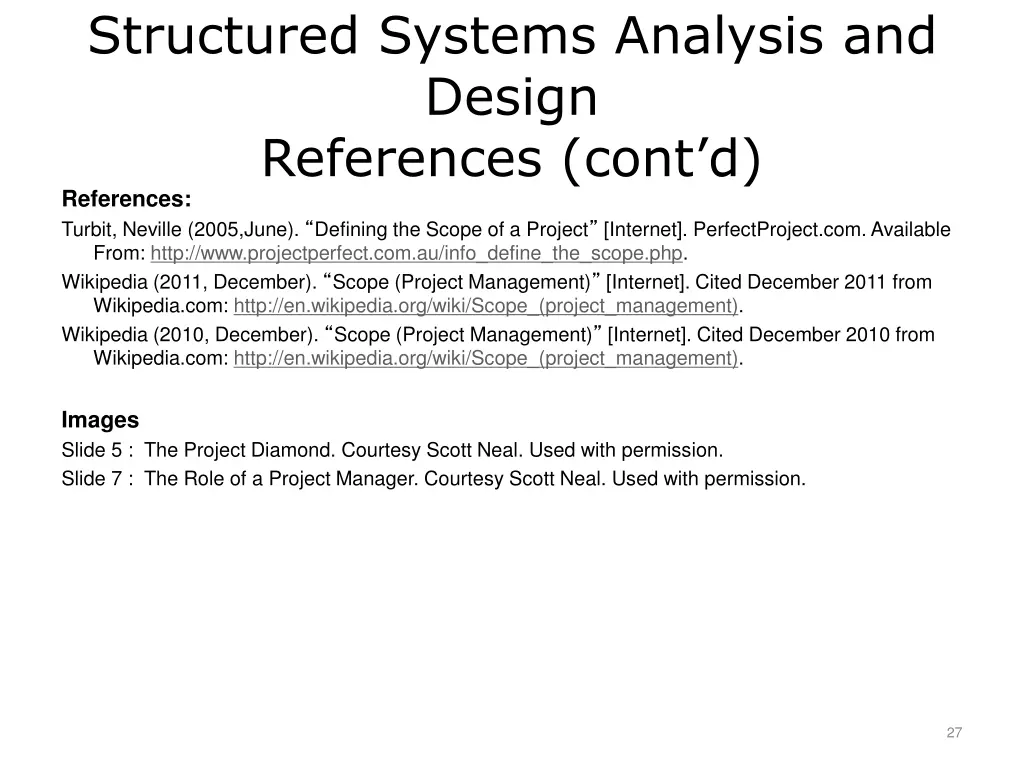 structured systems analysis and design references 1
