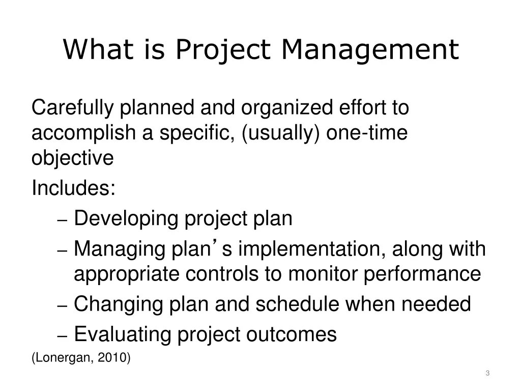 what is project management