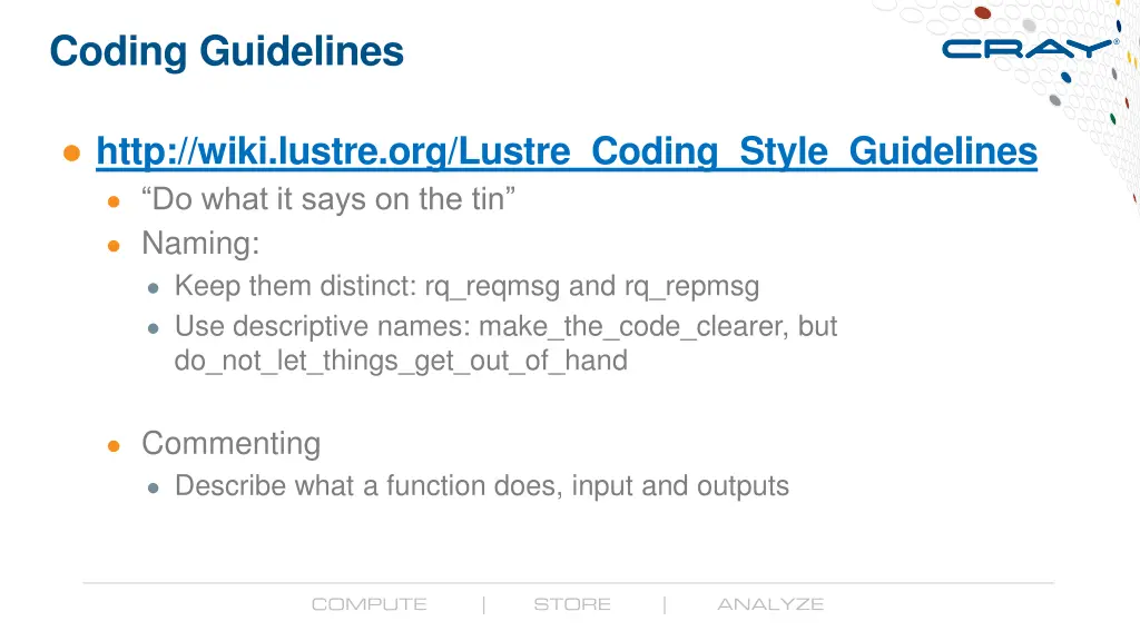 coding guidelines