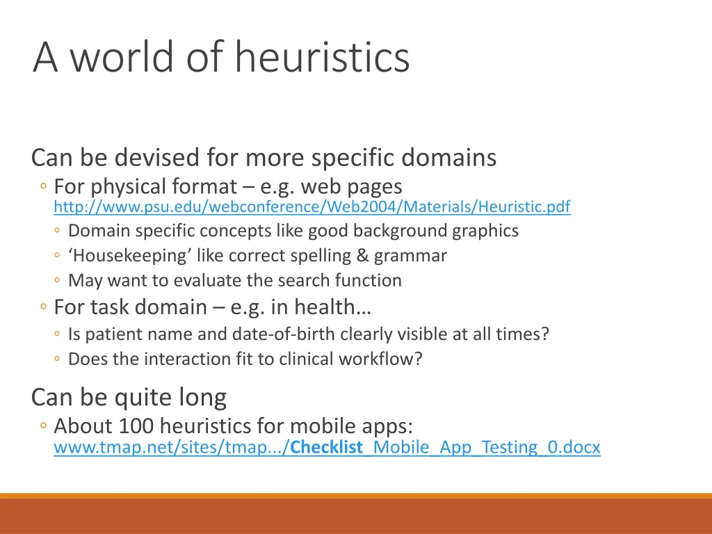 a world of heuristics
