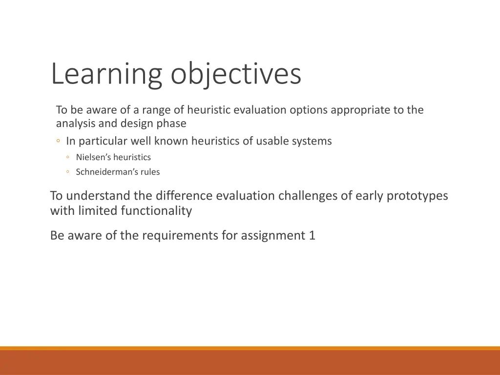 learning objectives