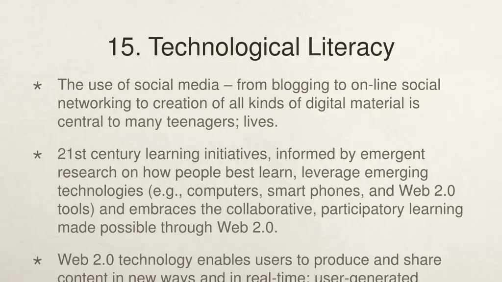 15 technological literacy