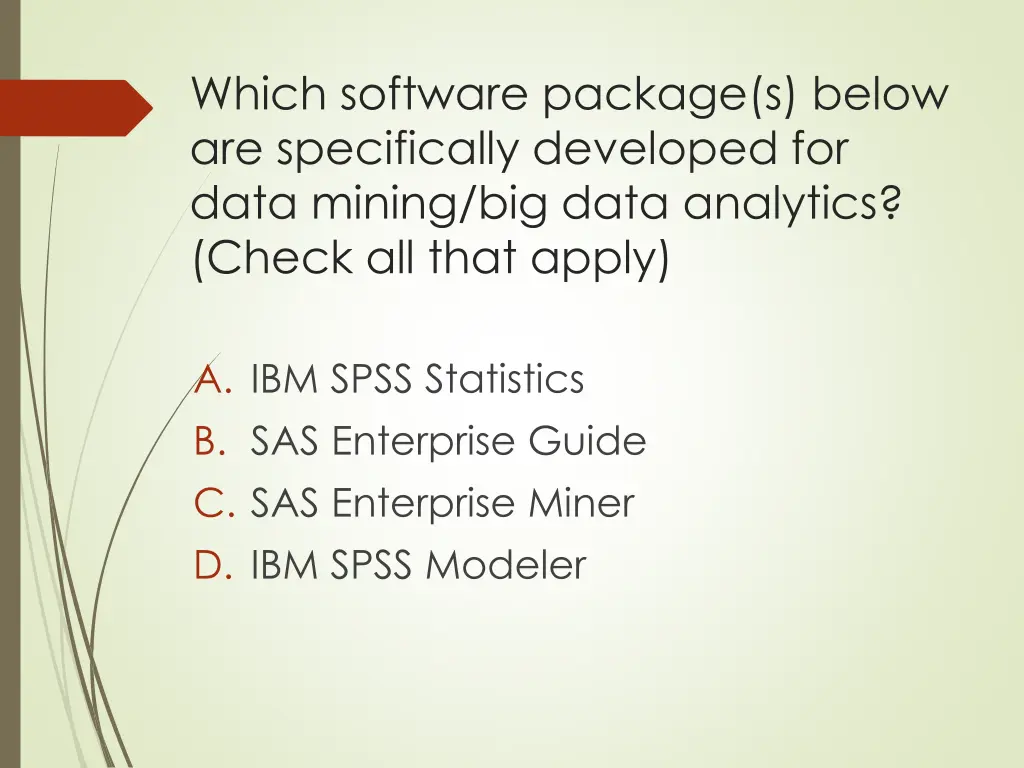 which software package s below are specifically