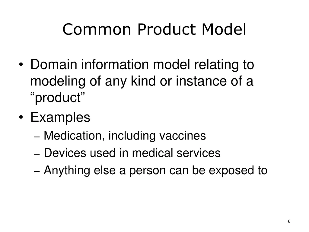 common product model