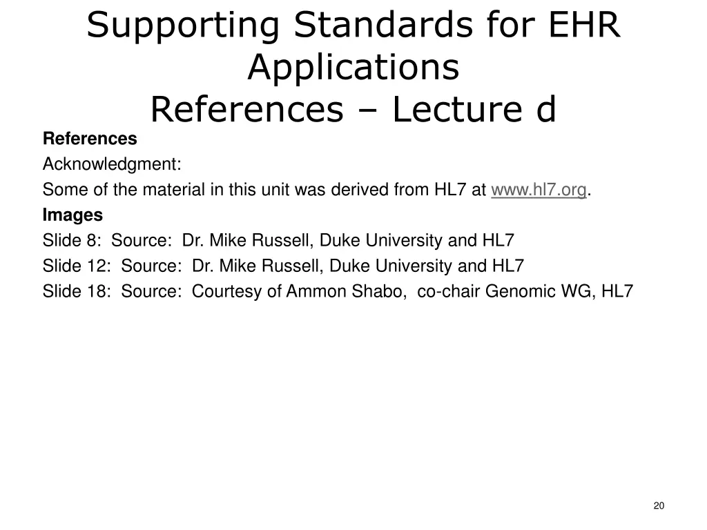 supporting standards for ehr applications 1