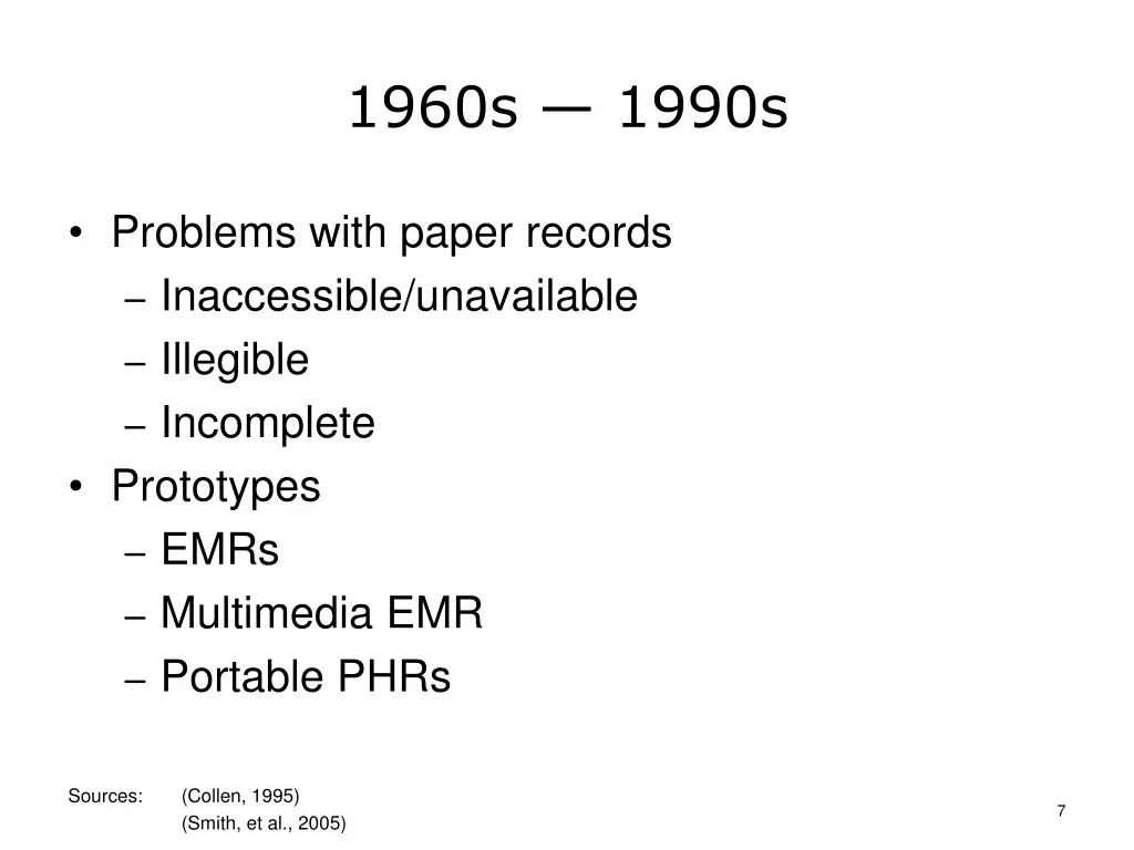 1960s 1990s
