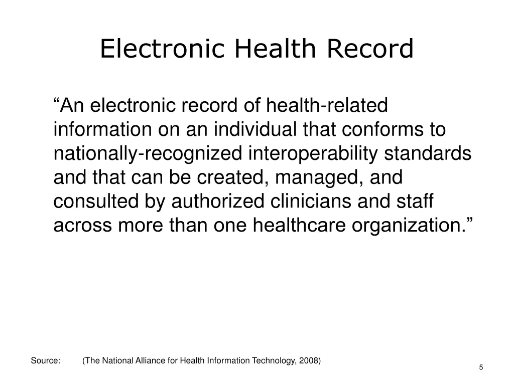 electronic health record