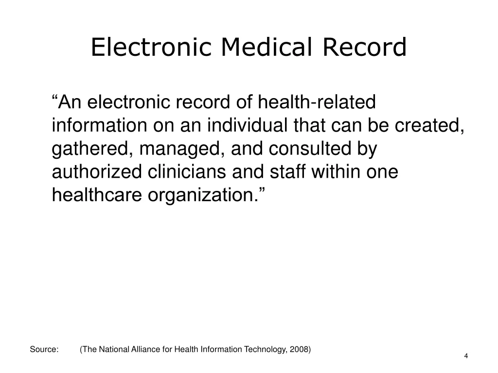 electronic medical record