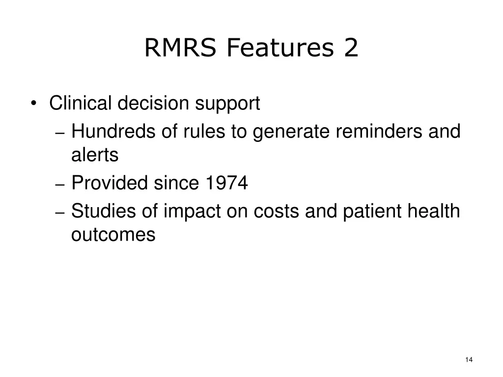 rmrs features 2