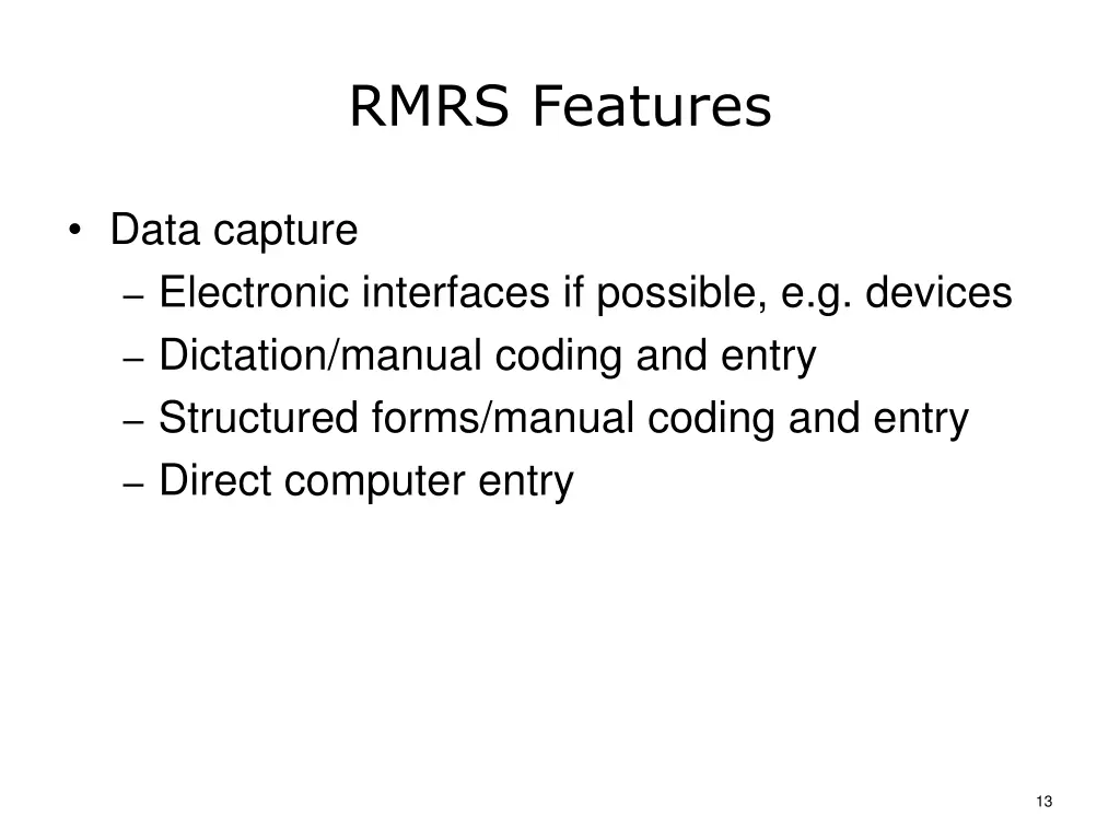 rmrs features