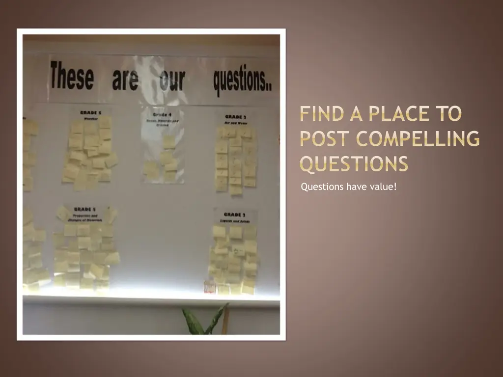 find a place to post compelling questions